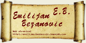 Emilijan Bežanović vizit kartica